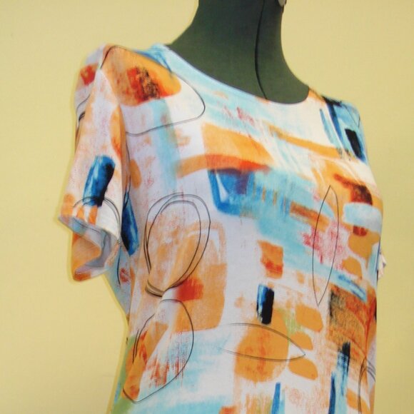 Julia Divina "Abstract Energy Print" Dress. - Picture 3 of 4